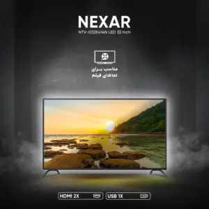 تلویزیون ال ای دی نکسار ۳۲ اینچ مدل NTV-D32E414N