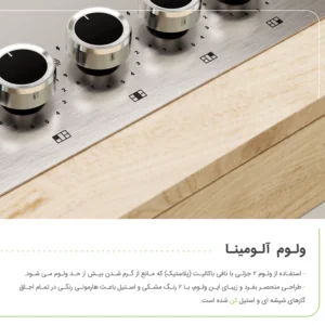 اجاق گاز صفحهای پنج شعله کن مدل Elio